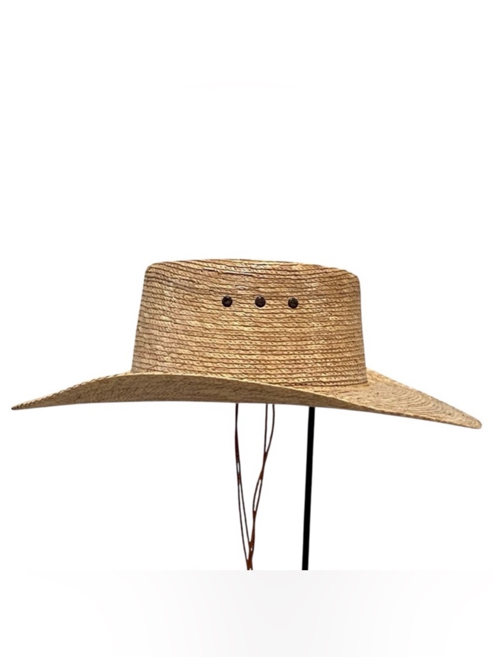 Authentic Handmade Mexican Palm Leaf Straw Cowboy Hat - UNISEX - Like New